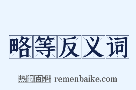 略等反义词是什么意思的图片